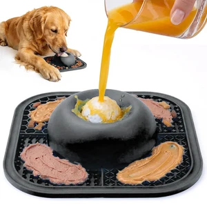 Pet Slow Nourriture Bol de collage anti-choque ronde plaque de digestion