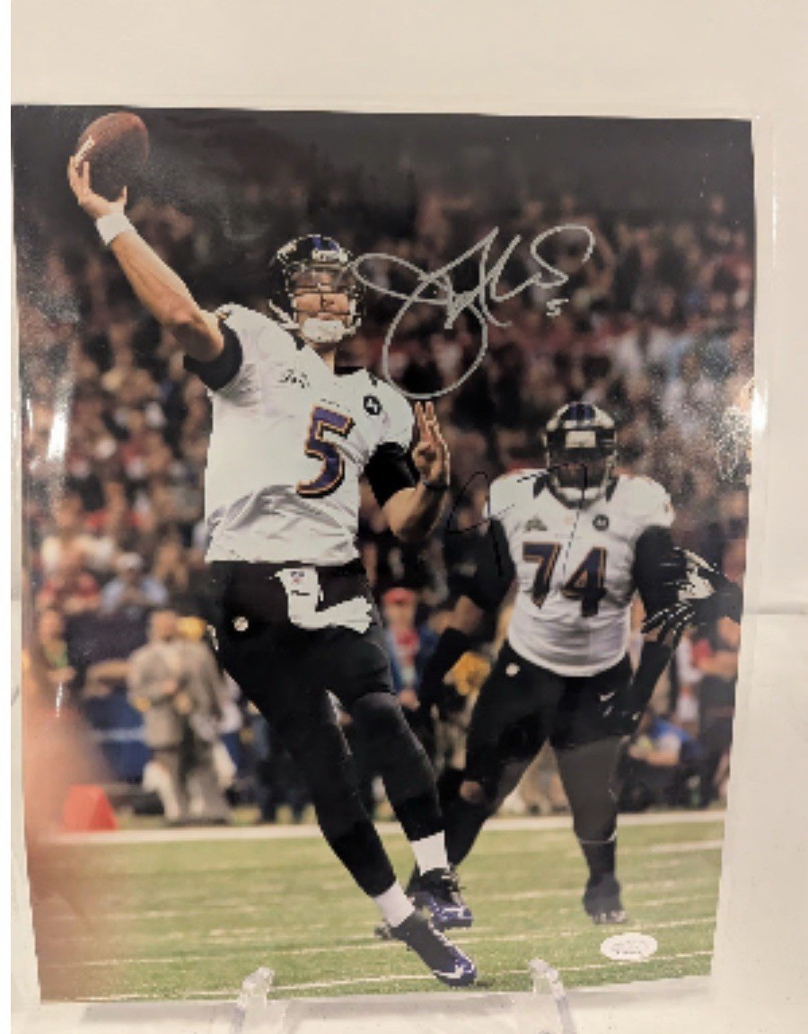 Joe Flacco Autographed Signed Baltimore Ravens 11x14 Photo Super Bowl Champ COA JSA 