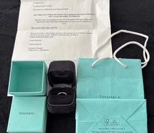 Tiffany & Co. Harmony Ehering Platin mit Perlen besetzt Diamanten