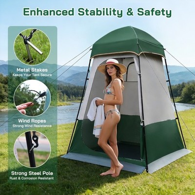 1.6*1.6*2.4m Camping Pop Up Duschzelt Umkleidezelt Toilettenzelt Wasserfest Neu