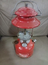 Vintage Coleman Red Oil Lantern Model 200A