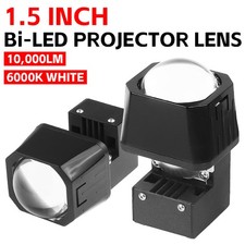 2x Led Projector Lens Hilo 80w 6000k Retrofit Universal 1.5 Mini Headlight Bi