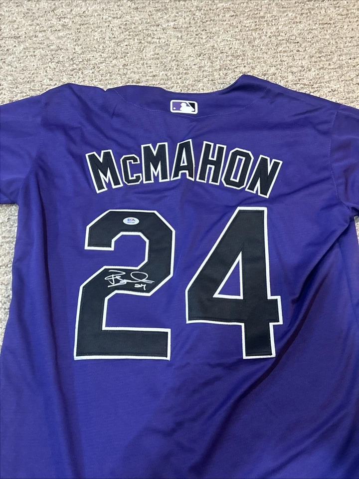 COLORADO ROCKIES- RYAN MCMAHON SIGNED AUTOGRAPH JERSEY PSA COA - Image 3 of 4