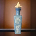 Vintage Jim Beam Blue Milk Glass w/Shepherds Decanter w/White Milk Glass Stopper