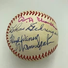 1970's HOF Multi Signed Baseball Red Ruffing Ernie Banks JSA