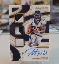 2024 Panini Immaculate Player Collection Auto Javonte Williams /99 Broncos