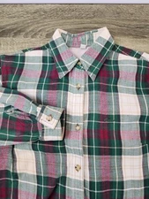 GUESS Jeans Plaid Flannel Top Shirt Women's Small Long Sleeve Outdoors