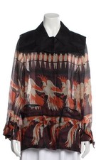 Fendi Printed Long Sleeve Button-Up Top