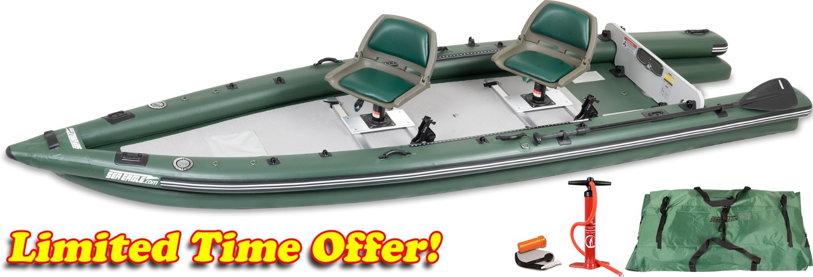 Sea Eagle FishSkiff16 (inflatable keel) 2-Person Package - F