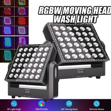 250W RGBW Moving Head Wash Light 104 Auto FX LEDs Strobe Effect DMX Stage Xmas