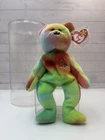 Ty Beanie Babies Peace Bear Tie Dye Plush 1996 Vintage PVC Pellets w/ Tag