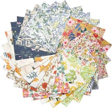 56-Piece Precut Fabric Squares 5 x5 ,Charm Packs for Quilting 5 Inch,100 Cotton