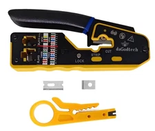 RJ45 Ethernet Network Tool Kit, Pass Through Cat6 Crimping Tool for RJ11 RJ12...