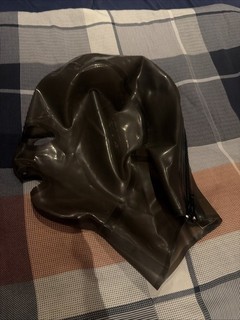 Damen Maske Gr. L/XL Rauchgrau/Transparent Latex