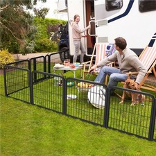 Butterslay Pet Exercise Pen Fence Panels with Door Portable Dog Playpen for