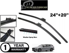 Fit VOLVO V60 2018-2025 Set Anteriore Spazzole Tergicristallo Barre Spray Riscaldate Nuove