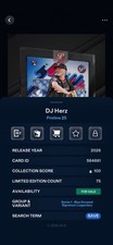 Dj Herz Digital Bunt Pristine Blue Encased Signature Legendary /75