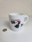 Vintage Lockheed Aircraft SR-71 Coffee Mug Cup Milk Glass MAJOR CAPPER