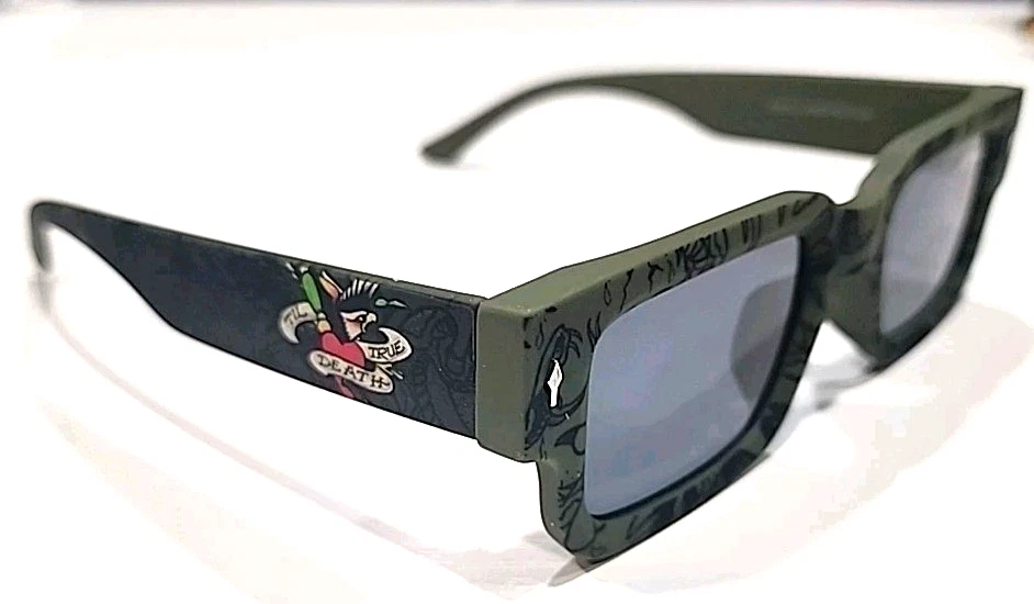 Gafas de sol Ed Hardy verdes cuadradas grises Foto 3 de 4