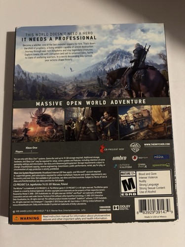 The Witcher III 3 Wild Hunt Microsoft Xbox One w/Manual Map - Picture 2 of 8