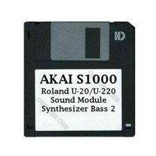 Akai S1000 Floppy Disk Roland U-20/U-220 Sound Module Synthesizer Bass 2