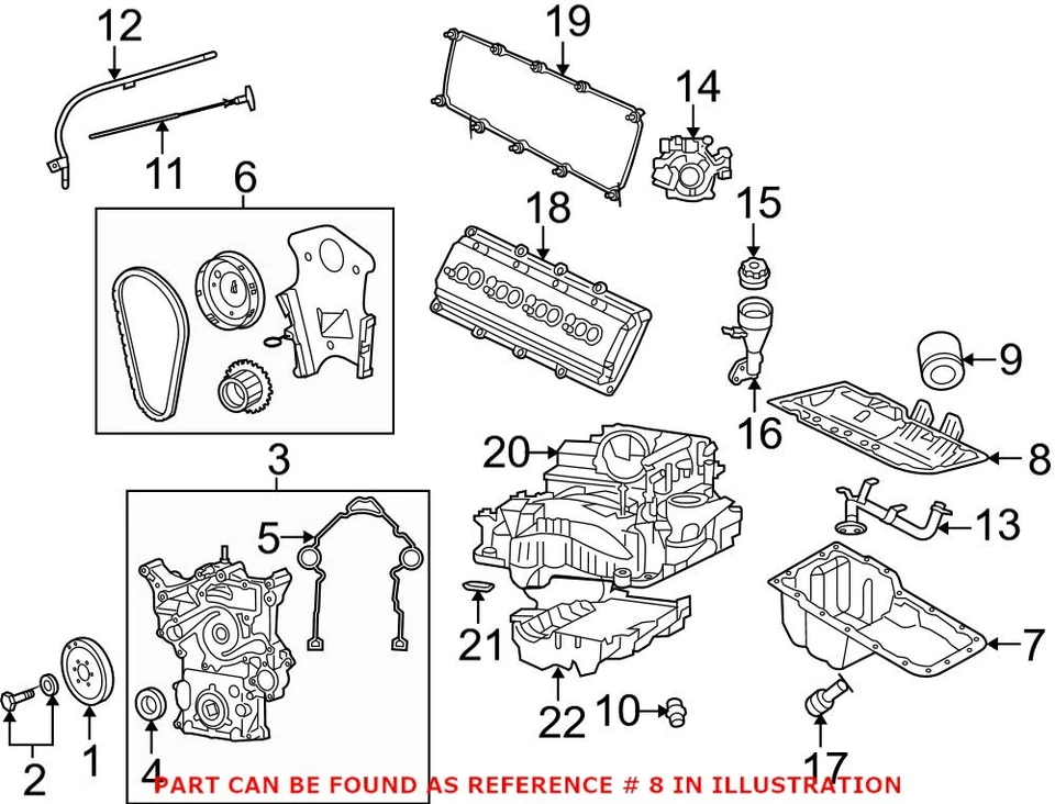 Junta de panela de óleo de motor Mopar original do fabricante para Chrysler Aspen - Imagem 2 de 3