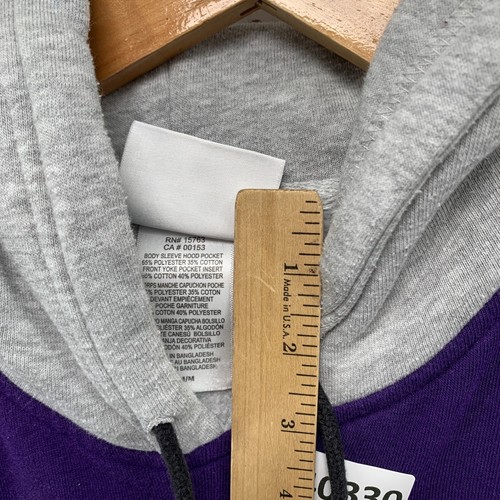 Northwestern Champion Hoodie Sweatshirt Mens Medium Gray Purple Hooded 21.5x28 - Picture 12 of 16
