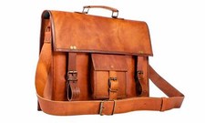 Homme Vintage Fort Haut Grain Bandoulière Cuir Ordinateur Portable Sacoche Sac