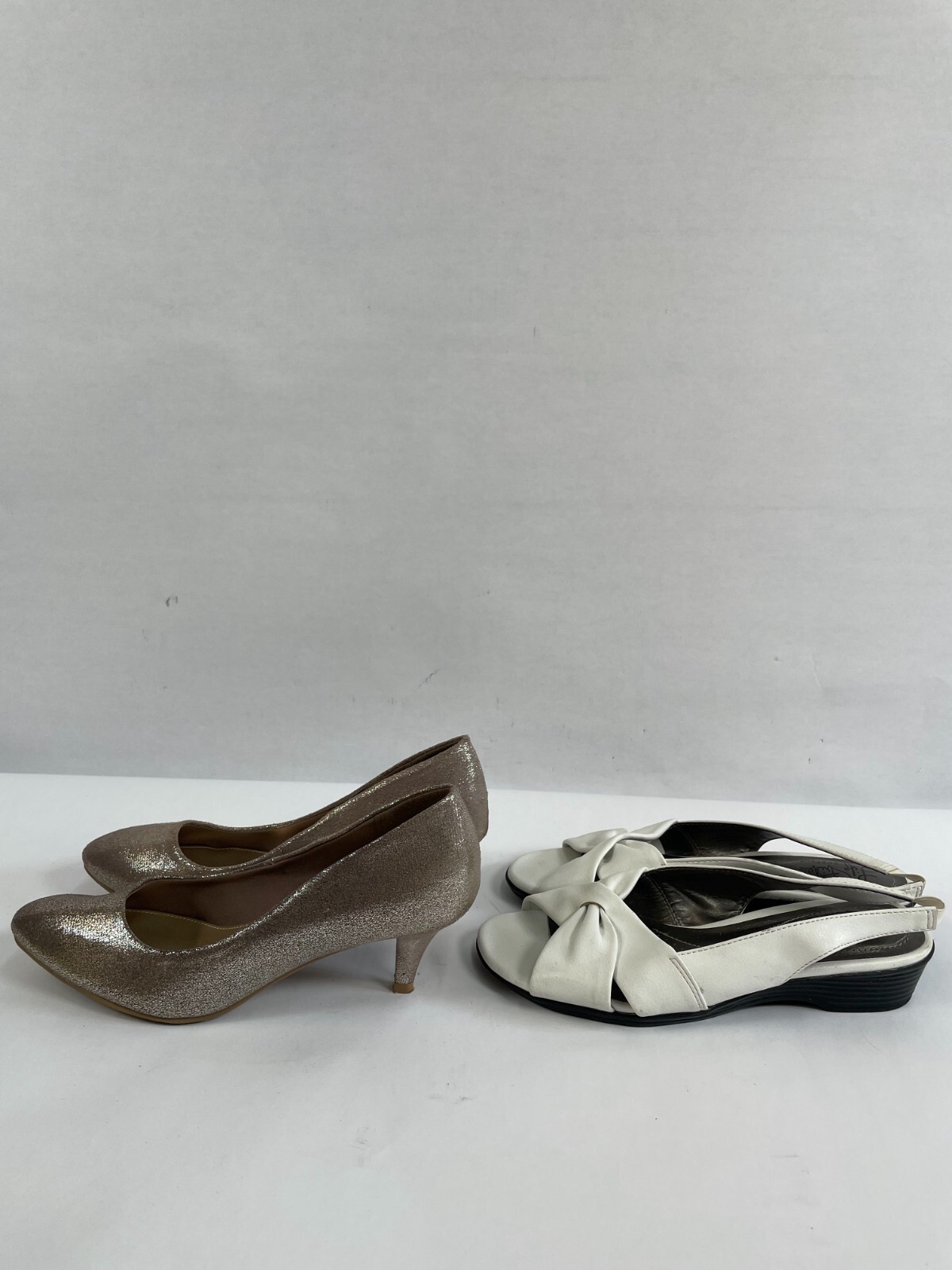 Lotto di 2 Sandali Donna Fioni Rosa Tacchi e Life Stride Bianchi Sistema Morbido