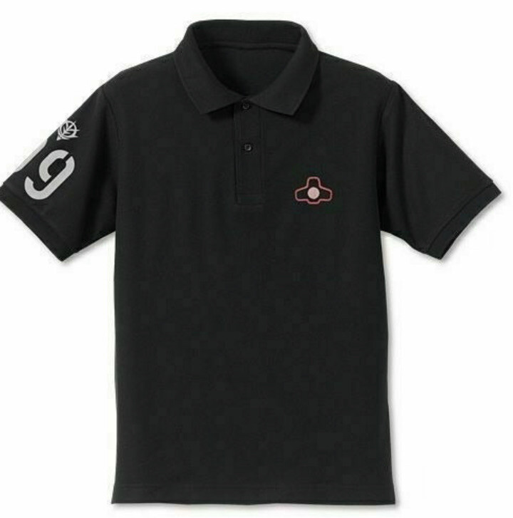 GUNDAM 0079 ZEON MS-09 DOM POLO SHIRT BLACK JAPAN COSPA Mono Eye