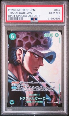 PSA 10 One Piece OP01-047 Trafalgar Law (OP04) Special Alt Art