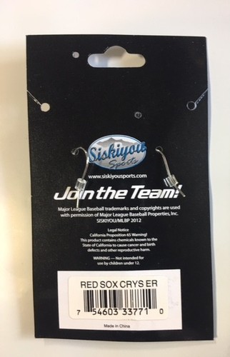 Boston Red Sox Dangle Pierced Earrings NEW Jewelry - FREE U.S.A. SHIPPING - Picture 3 of 3