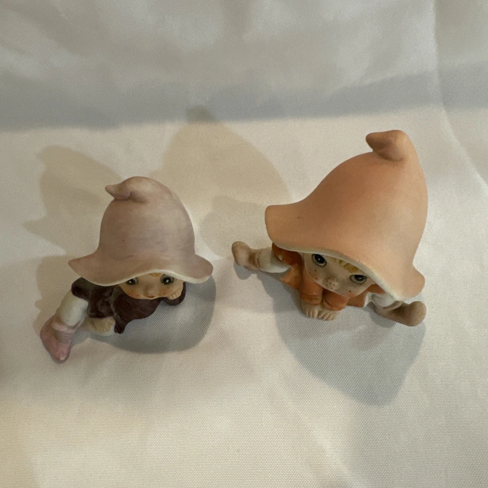 Set of 2 Homco Pixie Elves Elf Figurines #5213 Ceramic Porcelain QDJE2 - Image 4 of 4