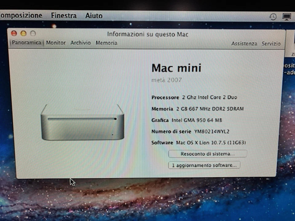 Mac Mini 2007 2 Ghz Intel core 2 Memoria 2 GB. Senza sistema operativo. Leggi  - Immagine 4 di 4