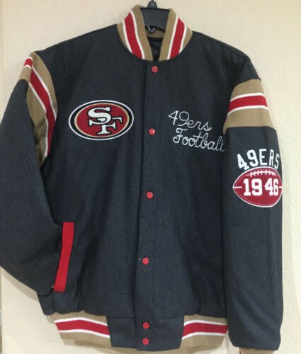 San Francisco 49ERS Victor Reversible WOOL Blend Jacket By G-III, NFL Lic. -NEW - Picture 1 of 11