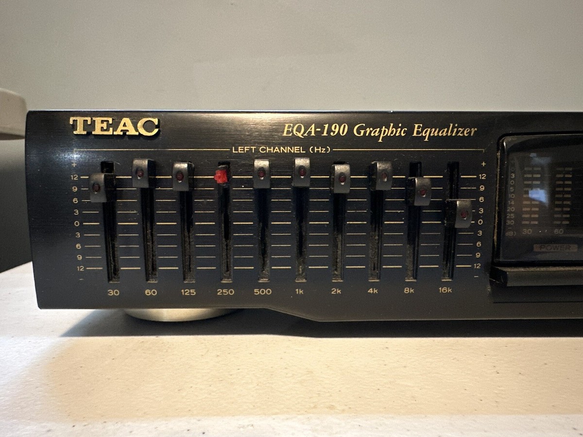 TEAC EQA-190 Stereo Graphic Equalizer with Spectrum Display Black
