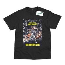 Camiseta estampada con póster de película retro inspirada en James Bond Moonraker DTG
