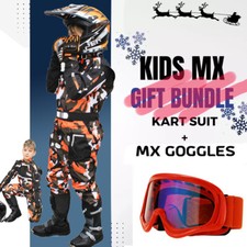 KIDS MOTOCROSS KART SUIT JUNIOR OFF ROAD ATV DIRT QUAD BIKE GOGGLES MX RACE KIT