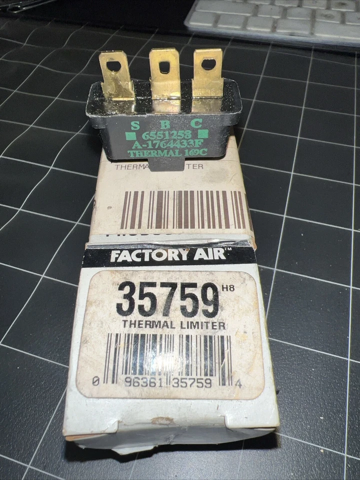 Interruptor limitador térmico Factory Air 35759 1 parte 6551258, hecho en 🇺🇸 F+S Foto 2 de 4
