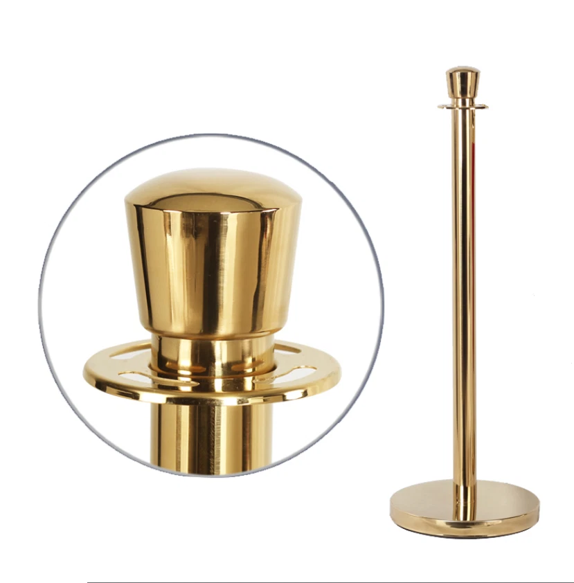 Gold Queue Barriers + Ropes Crowd Control Bollards Stands RED BLACK BLUE GOLD - image 3 of 4