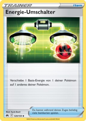 Energie-Umschalter 129/159 Zenit der Könige SWSH 12.5 Pokemon Karte Deutsch