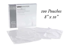 VacMaster 8" x 10" Vacuum Chamber / Sous Vide Pouches 3-mil (Qty 100) #30722