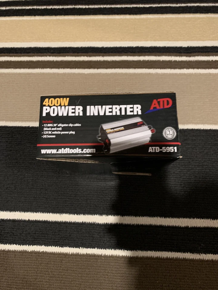 ATD Tools 5951 Brand New 400W Power Inverter For 12 Volt Systems - Image 2 of 4