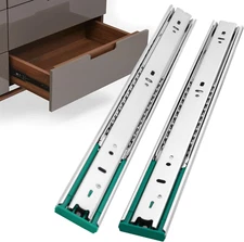 22 Inch Soft Close Drawer Slides 1 Pair Side Mount Dresser Cabinet-100 LB Capaci