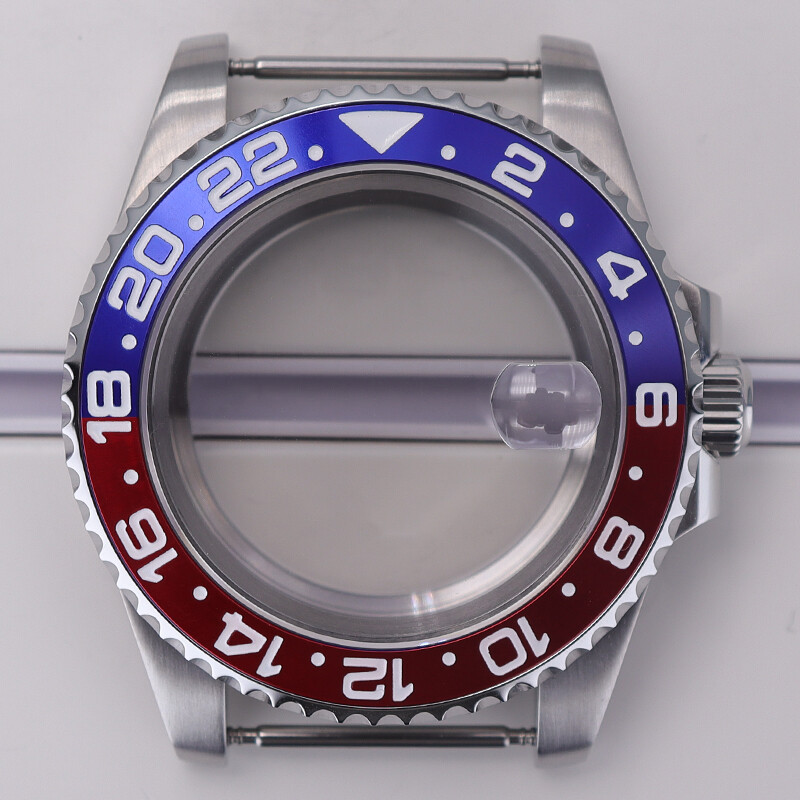 40mm Watch Case+GMT Ceramic Ring Sapphire Glass For Seiko NH35 Eta
