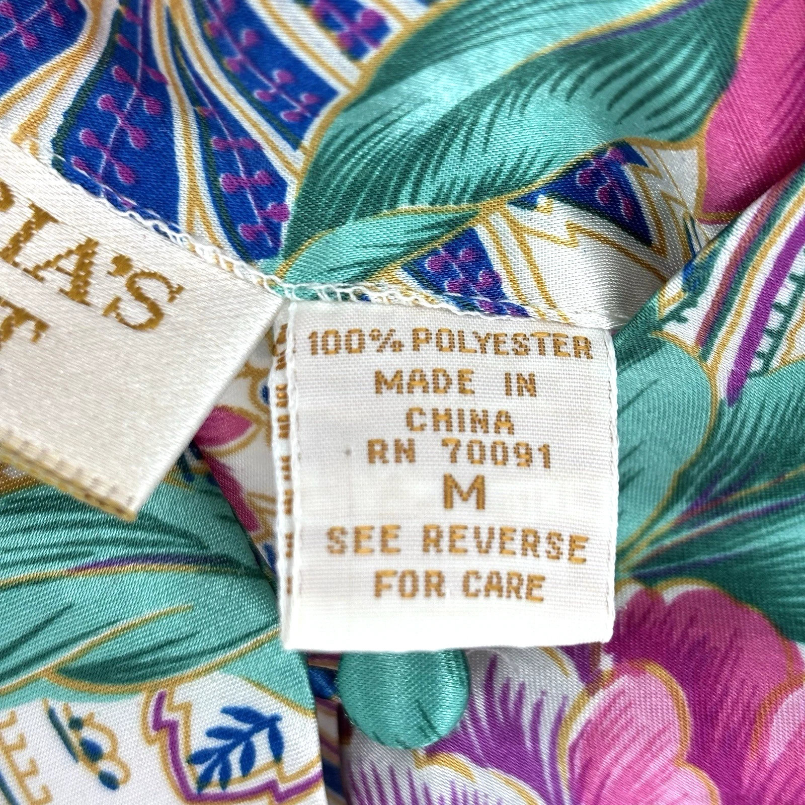 UNDERCOVER Victoria’s Secret Mini Abito Slip M Etichetta Oro Spaghetti Strap Bottone Floreale Vintage