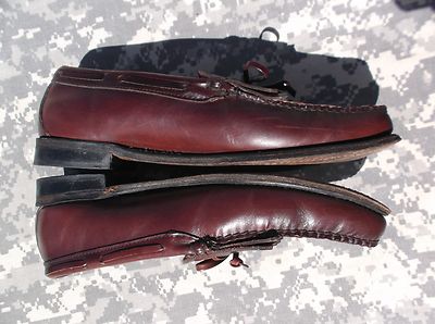 DEXTER RED/BROWN LEATHER & LEATHER SOLED MEN\'S sz10.5 KILTIE TIE LOAFERS KD 6864 DEXTER RED/BROWN LEATHER & LEATHER SOLED MEN main image 4