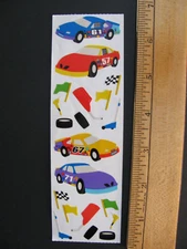 Mrs. Grossman's Stickers RACE CARS 2 Attached Mods Each Mod 2" X 3.25" NOS