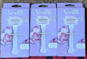 3 new packages Gillette Venus Comfort Glide Freesia women's cartridge razors, FS