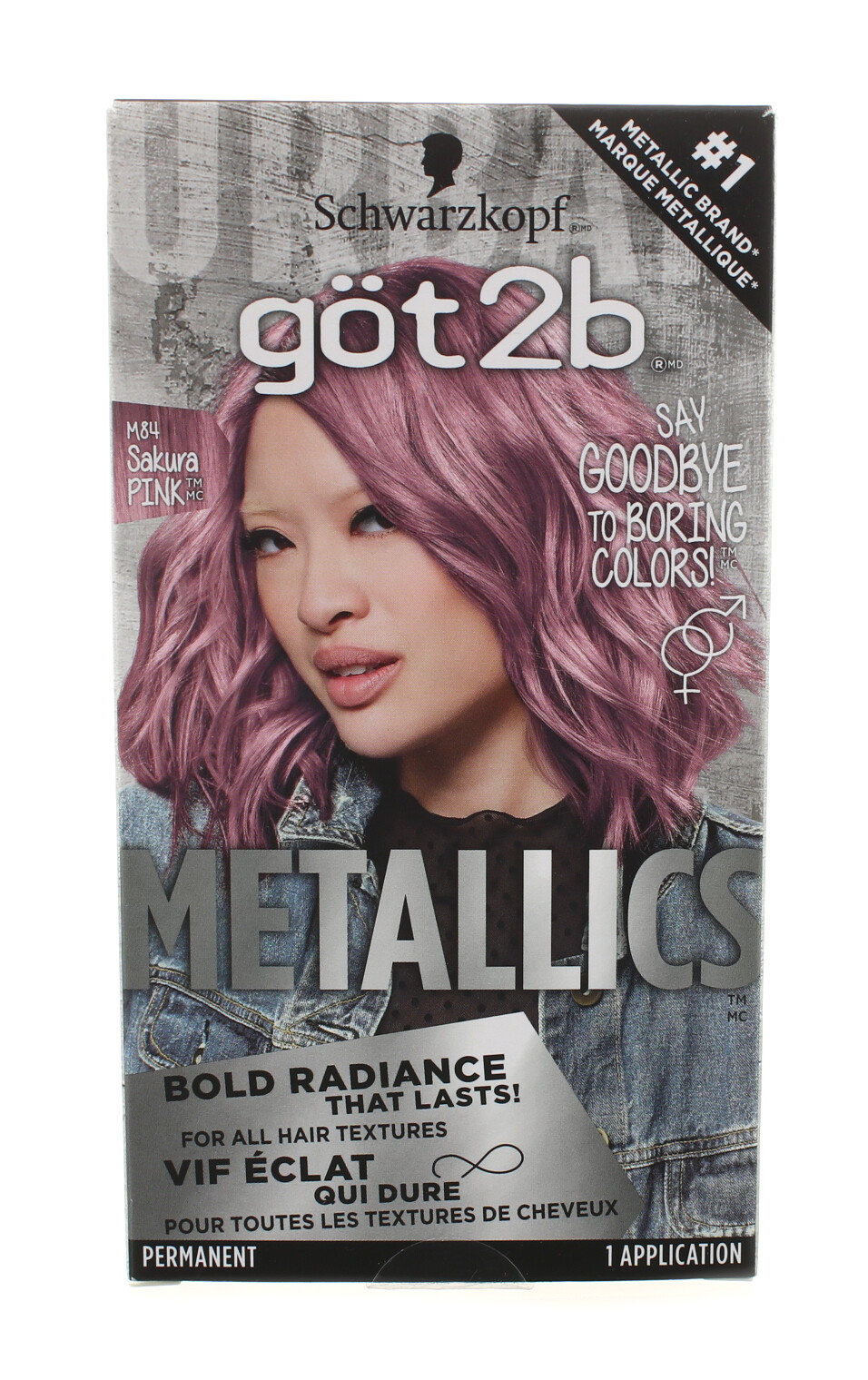SCHWARZKOPF GOT2B METALLICS PERMANENT HAIR COLOR ~ M84 SAKURA PINK | eBay